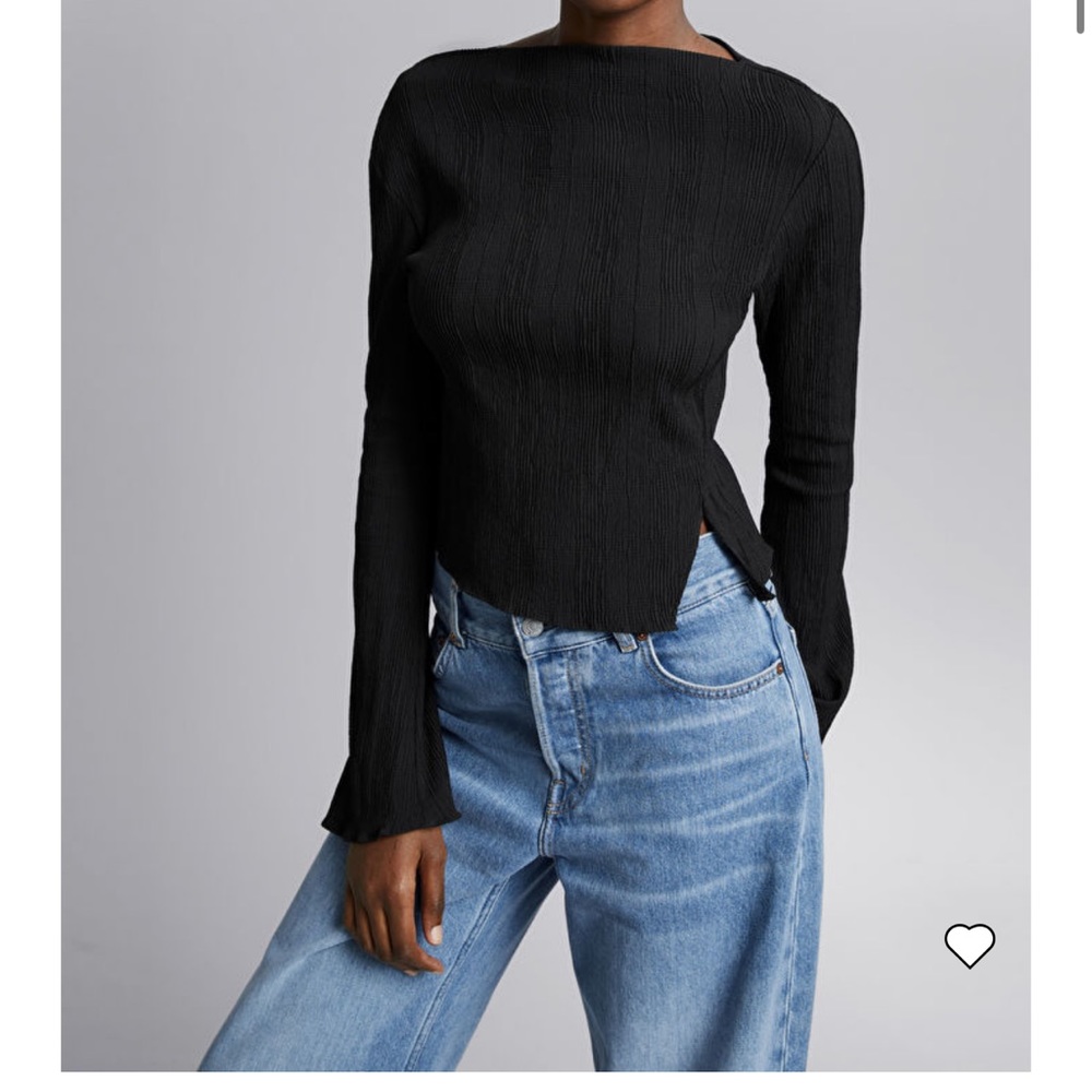 And other stories Cropped Asymmetric Frilled Top